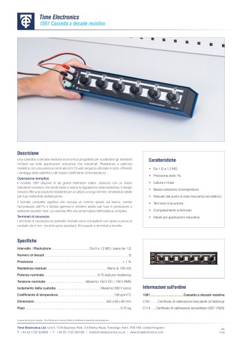 1061 Cassetta a decade resistiva