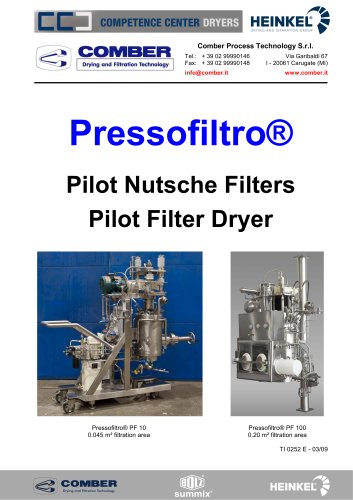 Pilot Filter Dryer