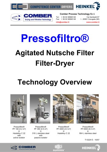 Pressofiltro Pharma Technology