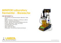 LAMBDA MINIFOR bench-top laboratory fermenter and bioreactor - Leaflet