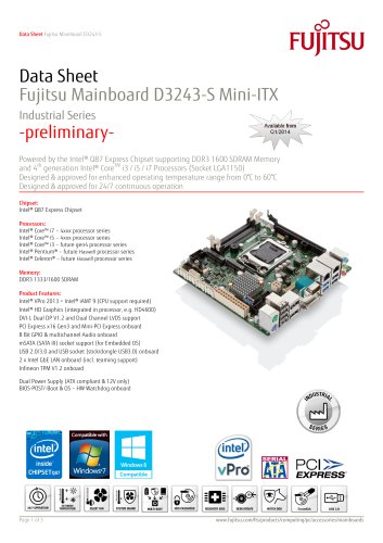 Fujitsu Mainboard D3243-S