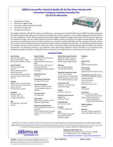 CSI 1K F31-HSA Series 