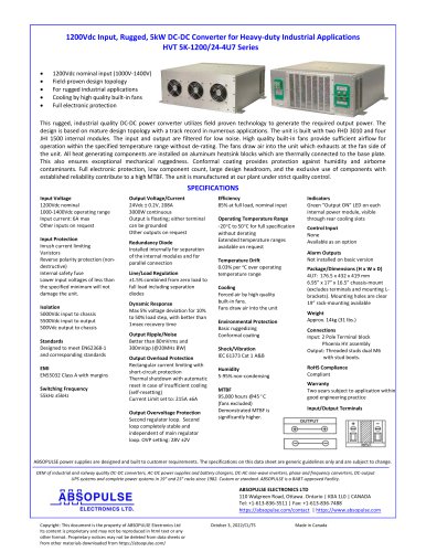 HVT 5K-1200/24-4U7 Series