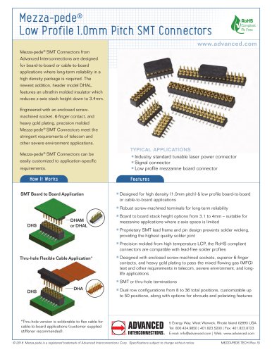 Mezza-pede® SMT Connectors