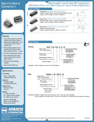 Mezza-pede® SMT Connectors Catalog