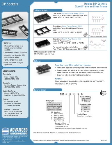 Molded DIP Socket