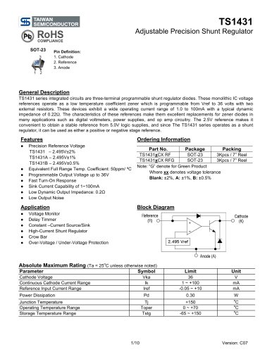 TS1431ACX Power Management Ics-Voltage Reference-Voltage Reference