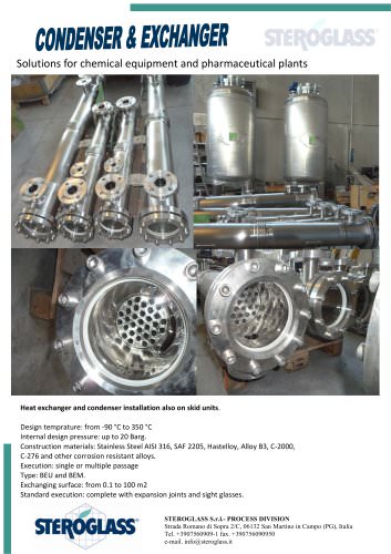 SS & HC Condensers and Heat Exchangers