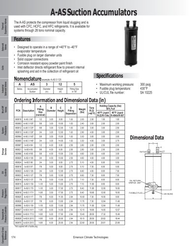 A-AS Suction Accumulators