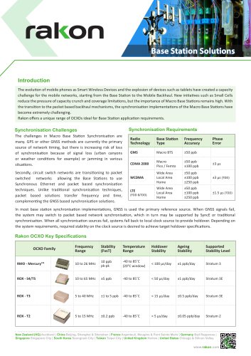 BASE STATION FACT SHEET