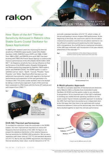 Ultra Stable Oscillators Brief