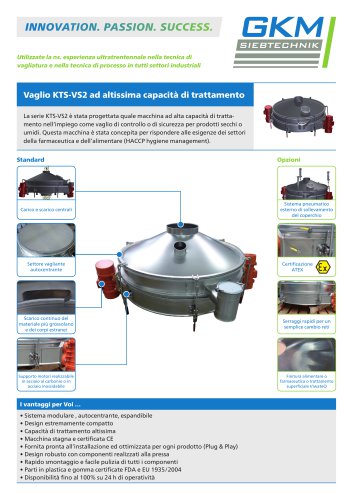 Vaglio KTS-VS2 ad altissima capacità di trattamento