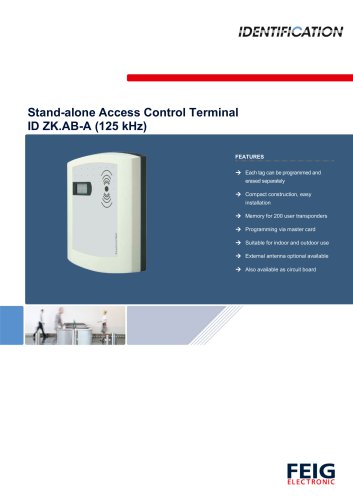 STAND-ALONE ACCESS CONTROL TERMINAL