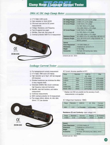 Digital Clamp meter 0.01A/ AC Leakage Current Tester