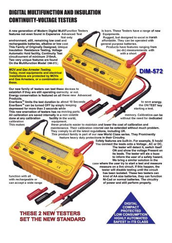 Digital Multifunction and Insulation Continuity Voltage Tester