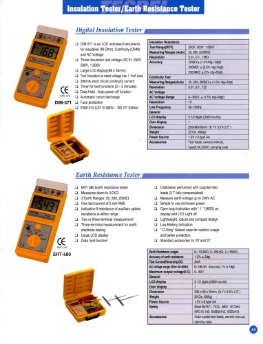 High Insulation Tester/Earth Resistance Tester