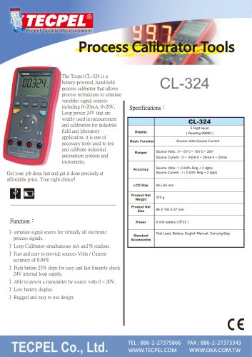 TECPEL® CL-324  hand-held process calibrator 