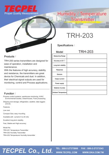 temperature Humidty transmitter, transducer