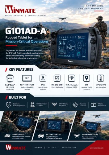 10.1&rdquo; Intel&reg; Core&trade; i5-1235U Rugged Robotic Controller G101AD-A