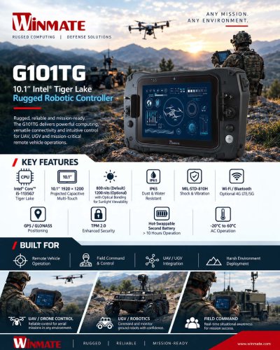 10.1&rdquo; Intel&reg; Tiger Lake Rugged Robotic Controller G101TG