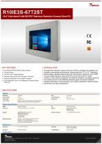10.4" Intel Atom® x6413E IP67 Stainless Resistive Chassis Panel PC R10IE3S-67T2ST