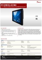 12.1" ARM A53 G-WIN GC-Series Front IP65 PCAP Panel PC R12IM3S-GCM2