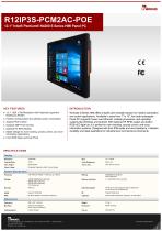 12.1" Intel® Pentium® N4200 S Series HMI Panel PC R12IP3S-PCM2AC-POE