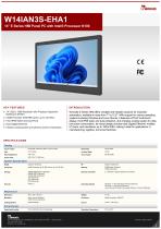 14" E Series HMI Panel PC with Intel® Processor N150 W14IAN3S-EHA1