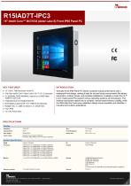 15" Intel® Core™ i9/i7/i5/i3 (Alder Lake S) Front IP65 Panel PC R15IAD7T-IPC3
