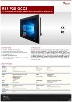 15" Intel® Pentium® N4200 G-WIN GC-Series Front IP65 PCAP Panel PC R15IP3S-GCC3