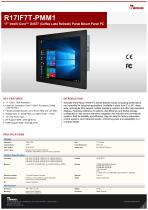17" Intel® Core™ i3/i5/i7 (Coffee Lake Refresh) Panel Mount Panel PC R17IF7T-PMM1