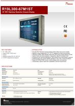 19" IP67 Stainless Resistive Chassis Display R19L300-67M1ST