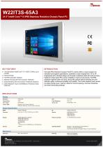 21.5" Intel® Core™ i5 IP65 Stainless Resistive Chassis Panel PC W22IT3S-65A3