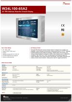 24" IP65 Stainless Resistive Chassis Display W24L100-65A2