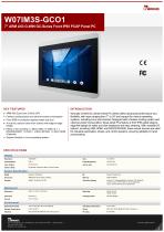 7" ARM A53 G-WIN GC-Series Front IP65 PCAP Panel PC W07IM3S-GCO1