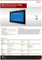 7" NXP i.MX6 S Series HMI Panel PC W07FA3S-PCO1-POE