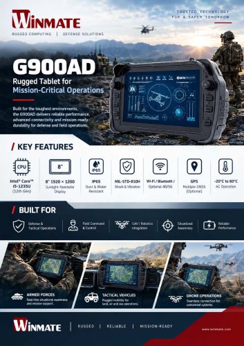 8" Intel&reg; Core&trade; i5-1235U Rugged Robotic Controller G900AD