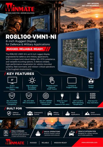 8.4" G-WIN Resistive Touch NVIS Display R08L100-VMN1-NI