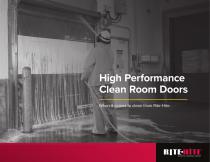 High Performance Clean Room Doors