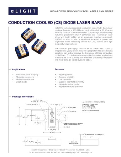 CONDUCTION COOLED (CS) DIODE LASER BARS (NON VISIBLE)