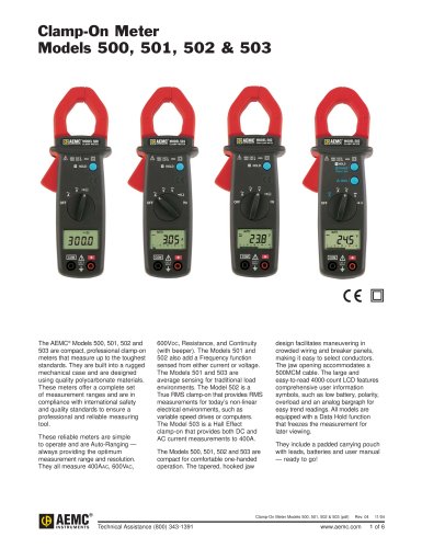 500 Clamp-On Meters 