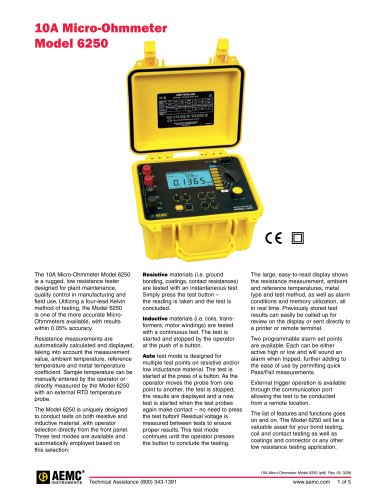  6250 Micro-Ohmmeters 