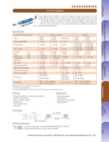 In Line Isolator, NoTail