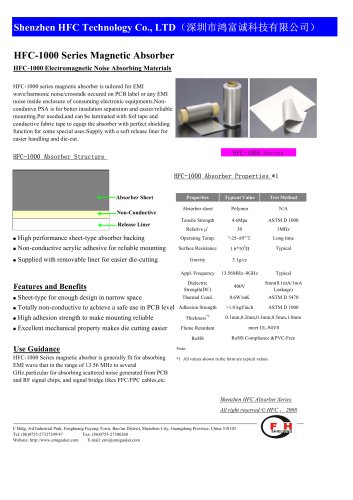 EMI absorbing materials HFC1000