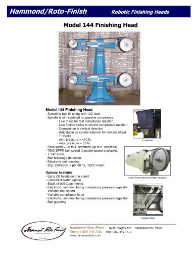 Model 144 Finishing Head