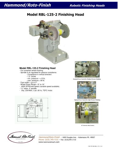 Model RBL-125-2 Finishing Head