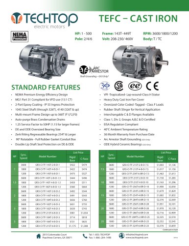 TEFC – CAST IRON