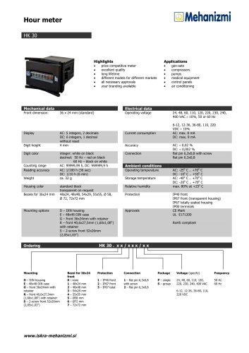 Hour meters  HK-30