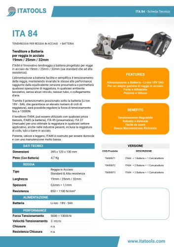 ITA 84 Tensioner for steel strap Battery operated.