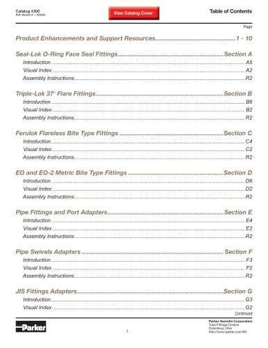 Industrial Tube Fittings,  Adapters and Equipment